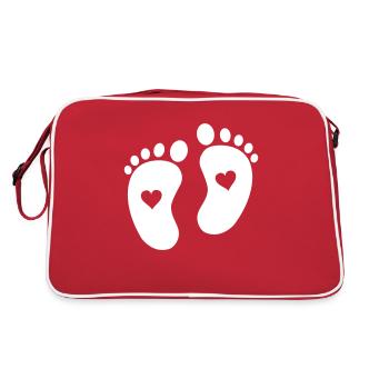 Pieds de bébé - Sac Retro - rouge/blanc - Dos