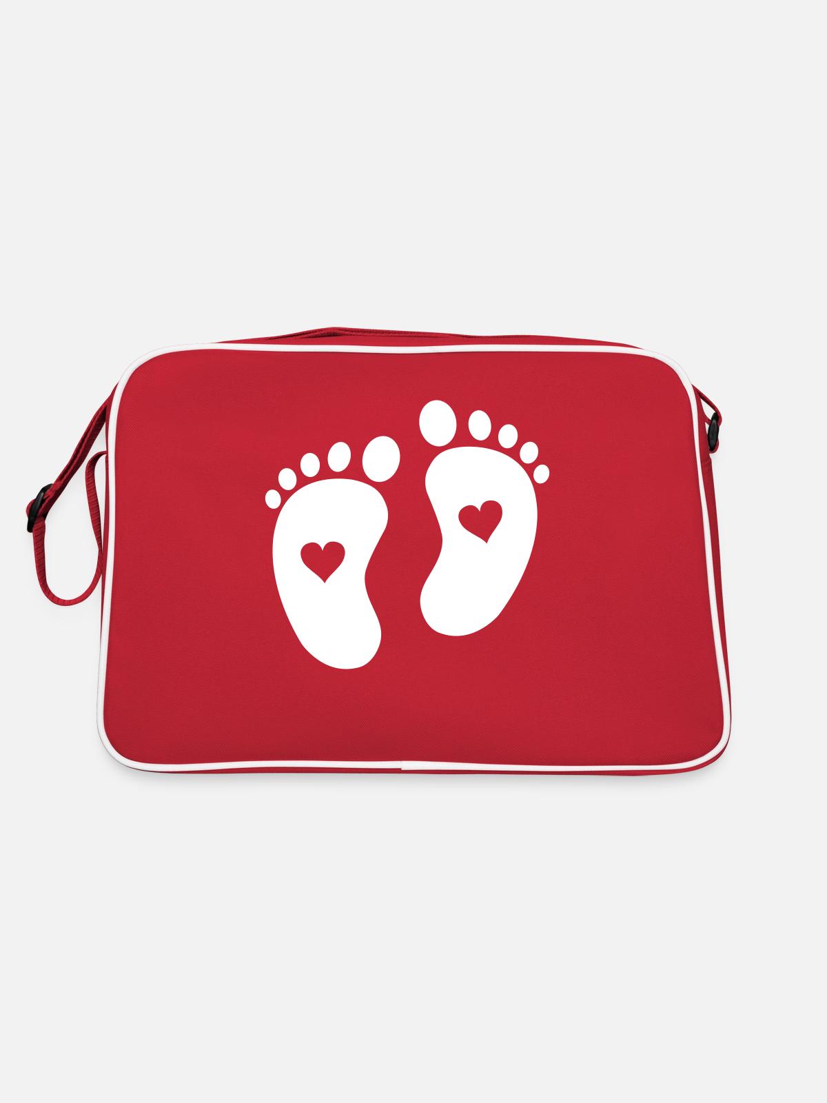 Pieds de bébé - Sac Retro - rouge/blanc - Dos