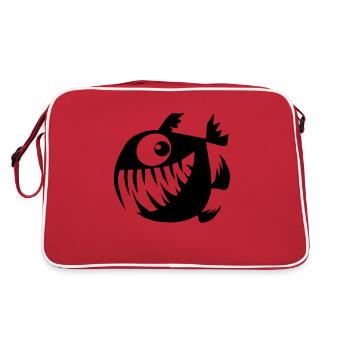 Frohe Perry - Retro Tasche - Rot/Weiß - Hinten