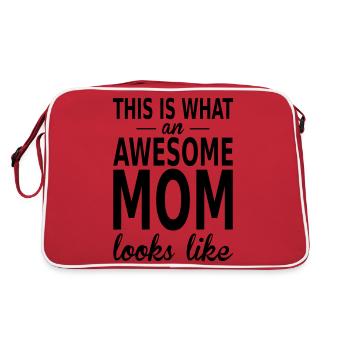 awesome mom - Sac Retro - rouge/blanc - Dos