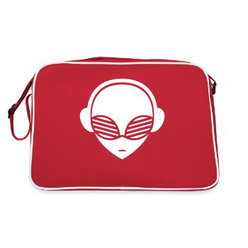 DJ Alien Head Music Alien Party Face - Retro Bag - red/white - Back