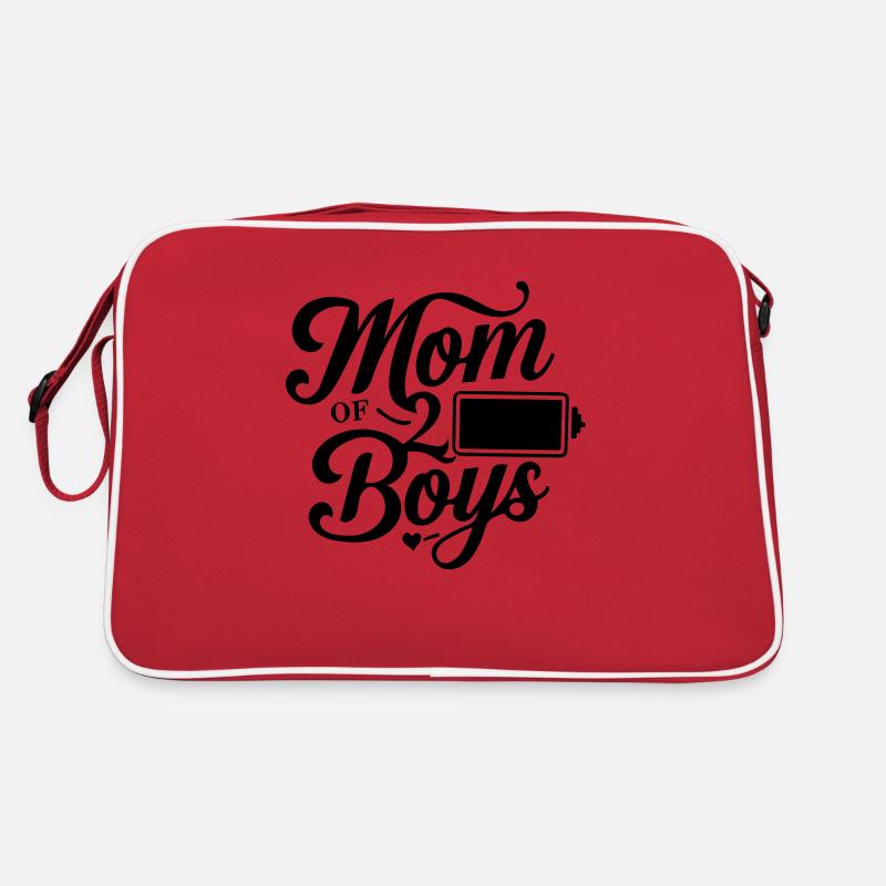 Maman de 2 garçons Sac Retro