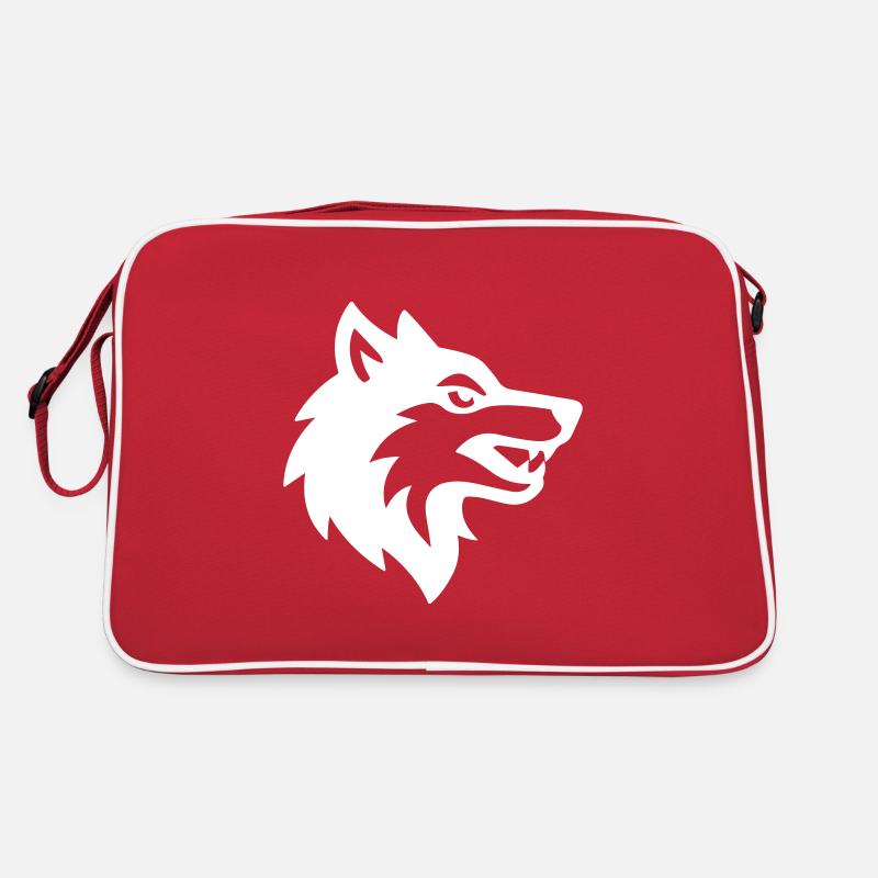 Wolfskopf-Logo-Symbol Retro Tasche