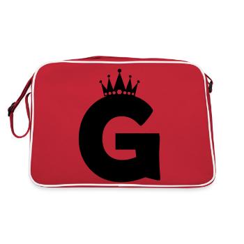 Couronne Lettre G - Sac Retro - rouge/blanc - Dos