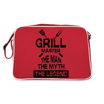 grill master the man the myth the legend - Retro Bag - red/white - Back