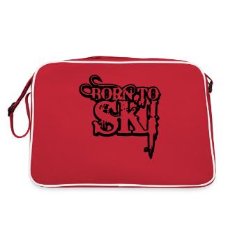 born to ski 22 - Retro Bag - red/white - Back