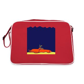 Submarine sunk ground grounded - Retro Bag - red/white - Back