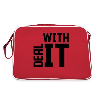 Deal with it Quote - Retro Bag - red/white - Back