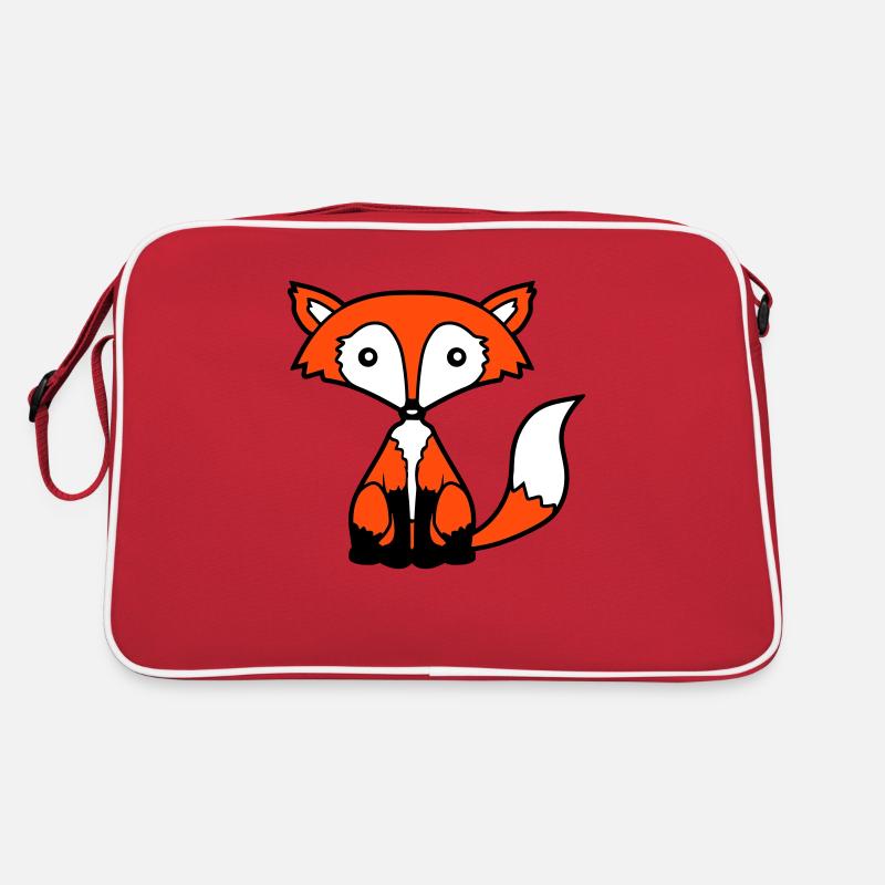 Fuchs Rotfuchs Wildes Tier Schlauer Wald Bewohner Retro Tasche