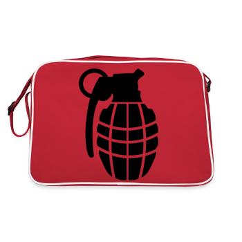 grenade hand bomb - Retro Bag - red/white - Back