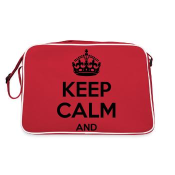 Keep Calm - Retro Bag - red/white - Back