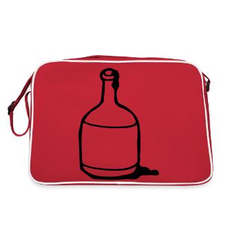 Sirupflasche, Ahornsirup, Flasche, Bottle - Retro Tasche - Rot/Weiß - Hinten