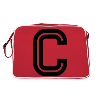 C - Retro Tasche - Rot/Weiß - Hinten