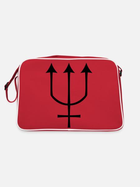 neptun - Retro Tasche - Rot/Weiß - Hinten