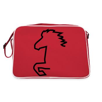 Cheval islandais - Sac Retro - rouge/blanc - Dos