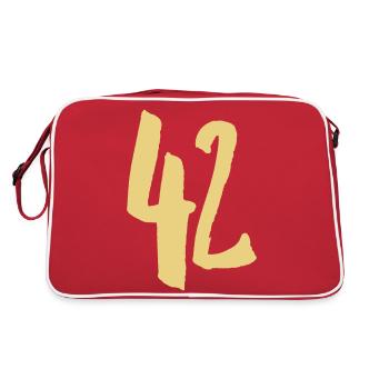 42 - Nombre - VECTEUR - Sac Retro - rouge/blanc - Dos
