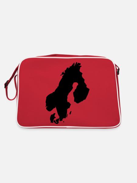 Scandinavia - Retro Bag - red/white - Back