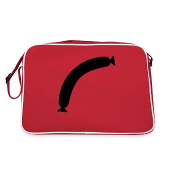 Wurst - Grillen - Retro Tasche - Rot/Weiß - Hinten