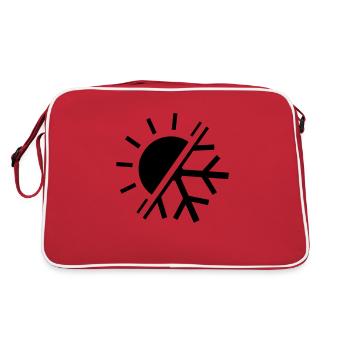 Sonne & Schnee pur - Retro Tasche - Rot/Weiß - Hinten