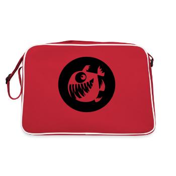 Frohe Perry Blase - Retro Tasche - Rot/Weiß - Hinten