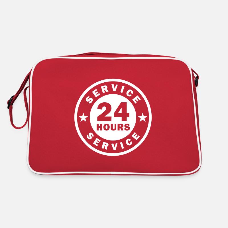 24 hours service 24/7 icon stamp sticker Retro Bag