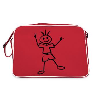 Collez le chiffre - Sac Retro - rouge/blanc - Dos
