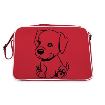 Chien doux bébé mignon - Sac Retro - rouge/blanc - Dos