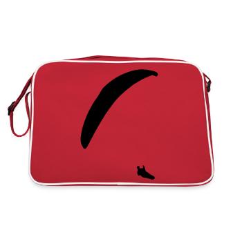 gleitschirm klein - Retro Tasche - Rot/Weiß - Hinten