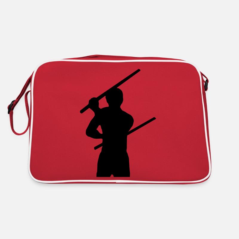 Stickfighter Silhouette Retro Tasche