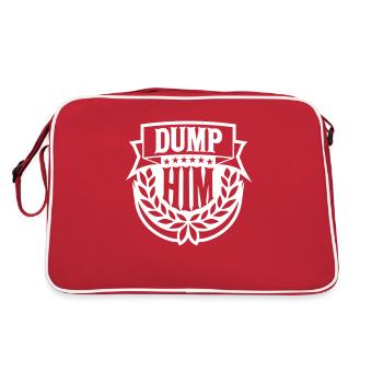 dump him quote logo - Retro Bag - red/white - Back