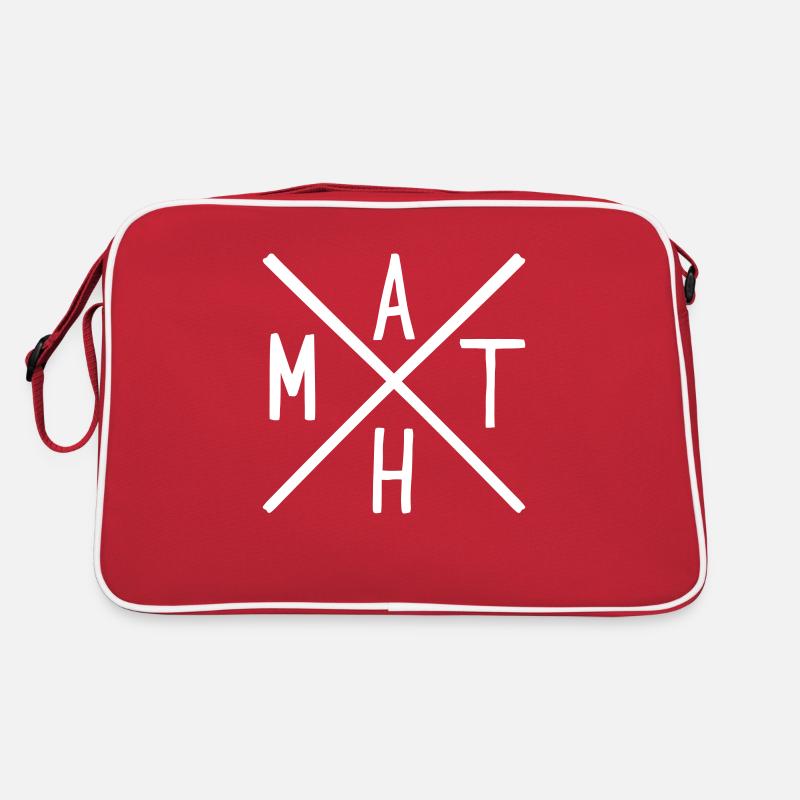 Mathe - Retro Tasche - Rot/Weiß