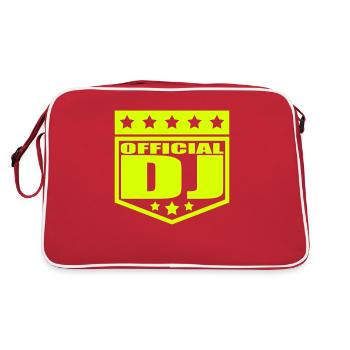 Officiel DJ Music Party Texte Logo Bannière Étoile - Sac Retro - rouge/blanc - Dos