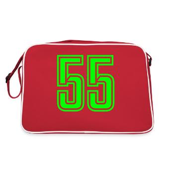 55 - Sac Retro - rouge/blanc - Dos