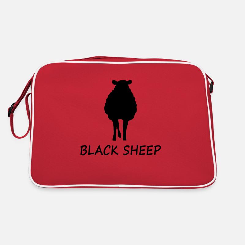 Mouton noir - Sac Retro - rouge/blanc