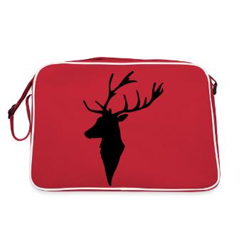 Deer - Retro Bag - red/white - Back