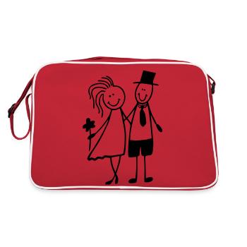 mariée et le marié - Sac Retro - rouge/blanc - Dos