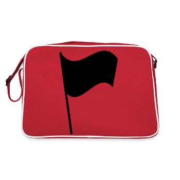 Flagge - Retro Tasche - Rot/Weiß - Hinten