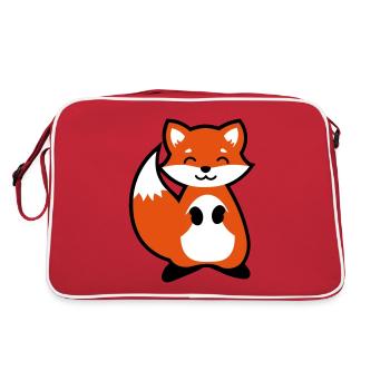 Enfant animal mignon idée cadeau Fox - Sac Retro - rouge/blanc - Dos