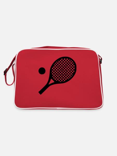 racket de tennis - Sac Retro - rouge/blanc - Dos