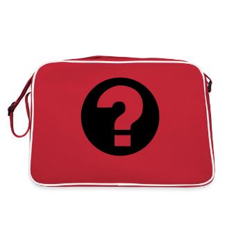 question mark - Retro Bag - red/white - Back
