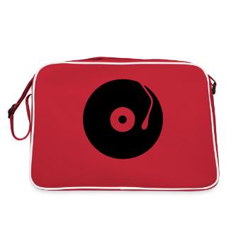 DJ Turntables Turntable record vinyl - Retro Bag - red/white - Back