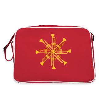 Trompettes circulaires décoratives - Sac Retro - rouge/blanc - Dos