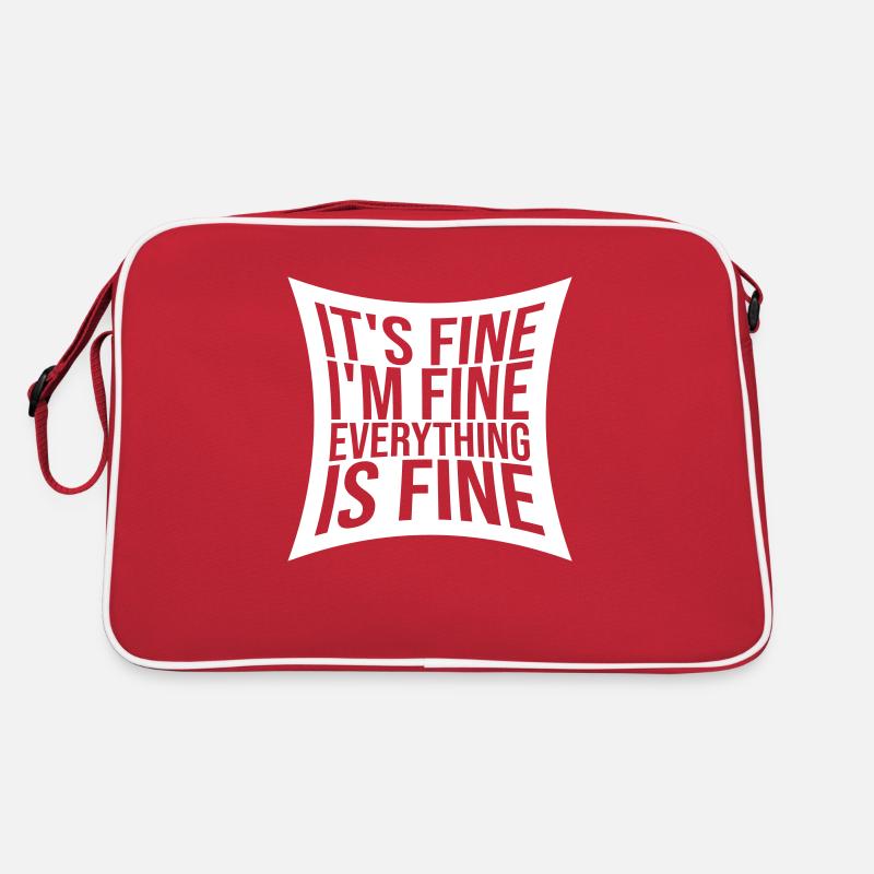 everything is fine quote Retro Bag