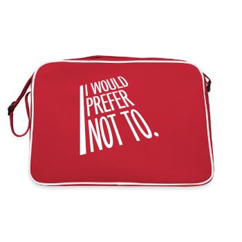 I prefer not to - Retro Bag - red/white - Back