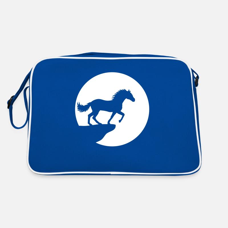 Mond Klippe Stehendes Pferd Retro Tasche