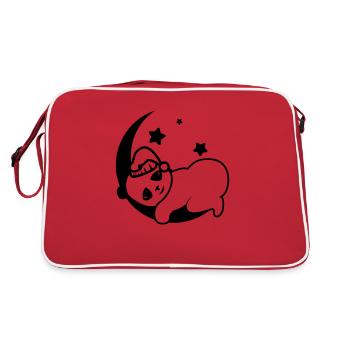 joli panda mingion qui dors - Sac Retro - rouge/blanc - Dos