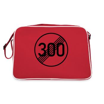 300 KM/H NO PROBLEM - Retro Bag - red/white - Back