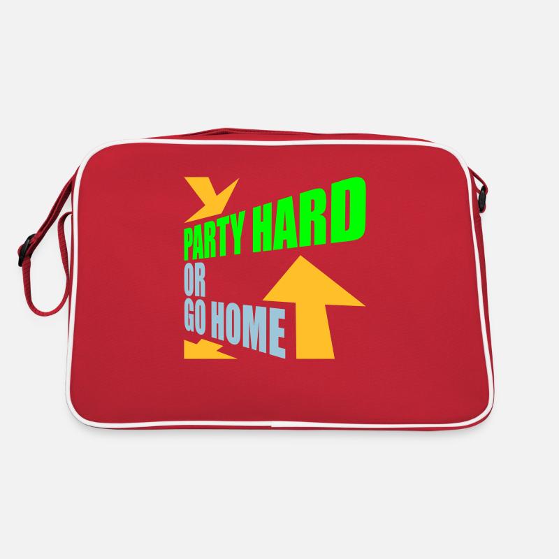 Party Hard Or Go Home Flèches Go Home Logo Sac Retro
