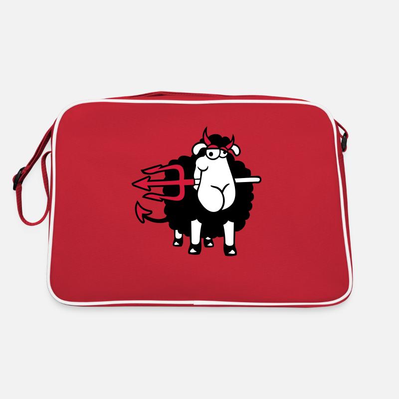 Mouton Diable Satan Enfer Mal Trident Cornes Cool Sac Retro