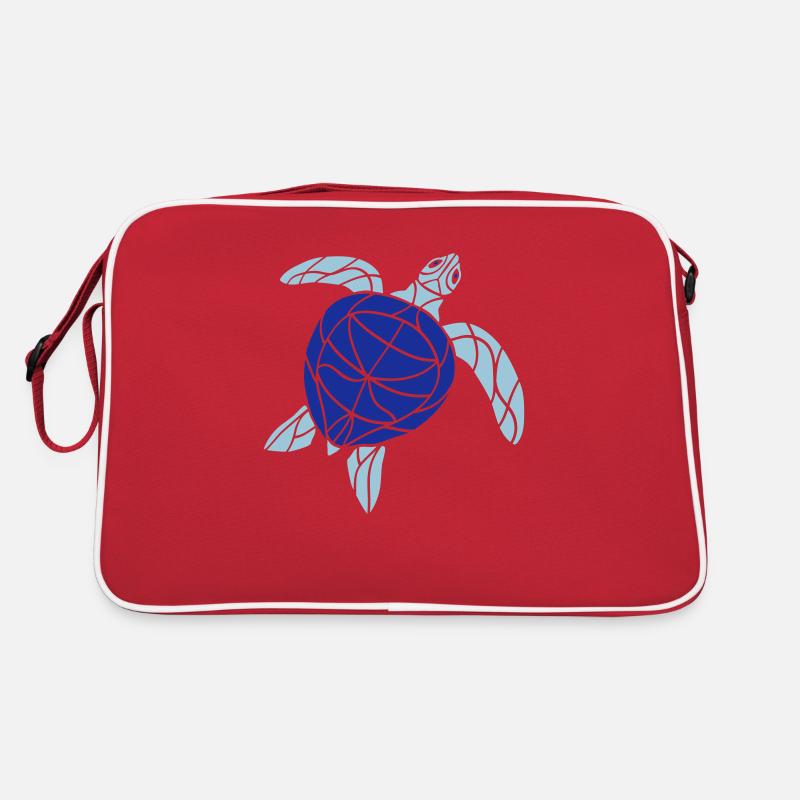 Water turtle lines strokes pattern nice cool Retro Bag